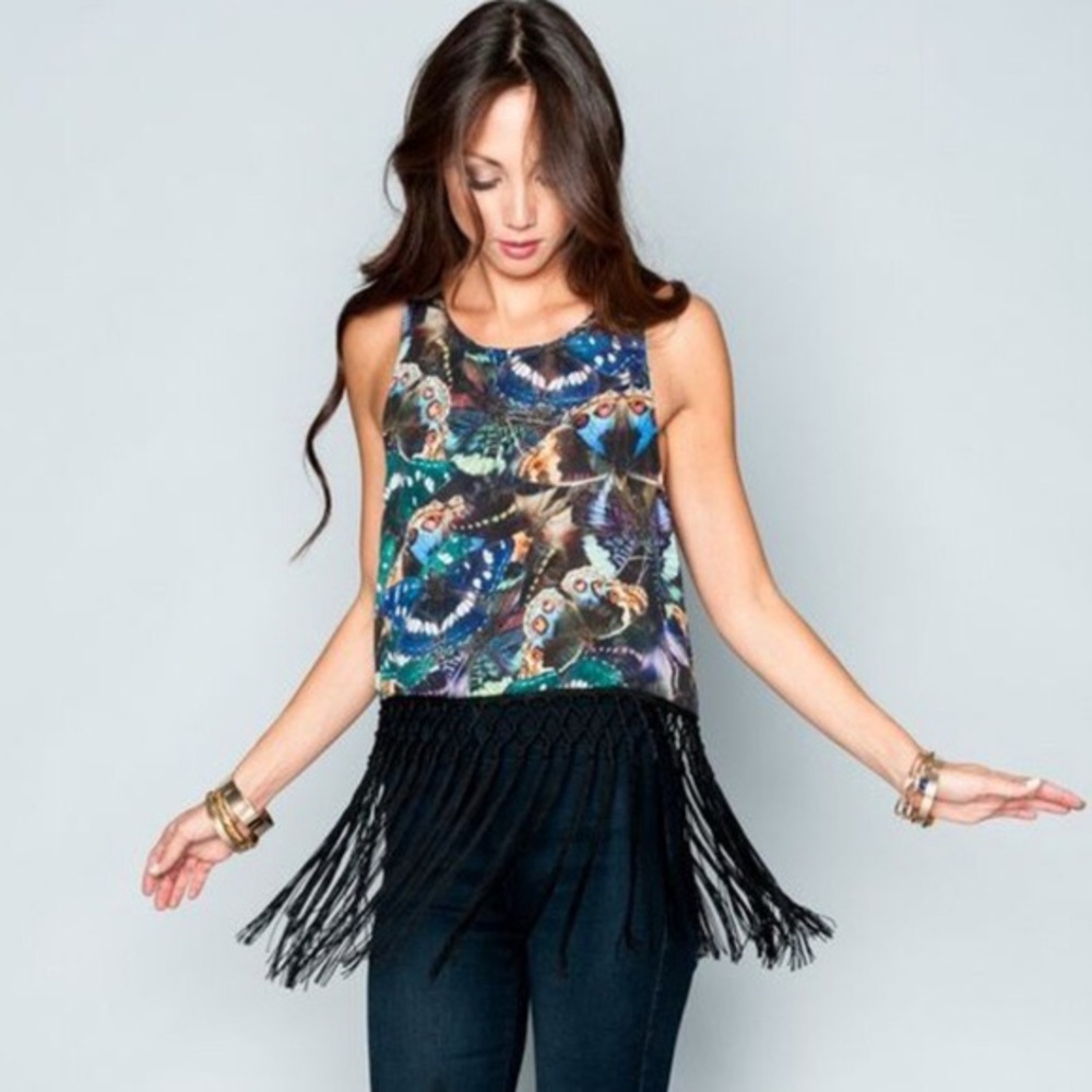 NWT Show Me Your Mumu Fringe Top